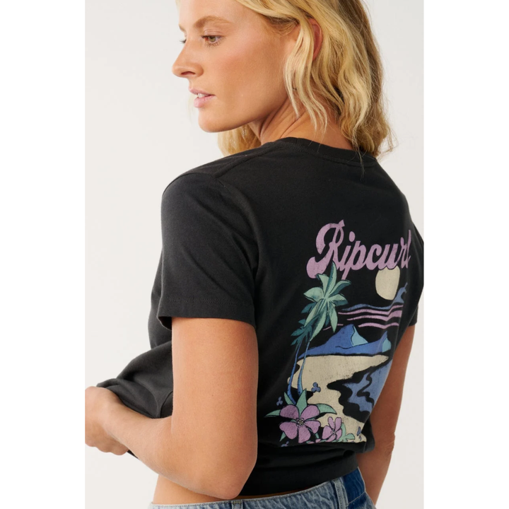 Ripcurl Beach Days Standard Tee - Washed Black