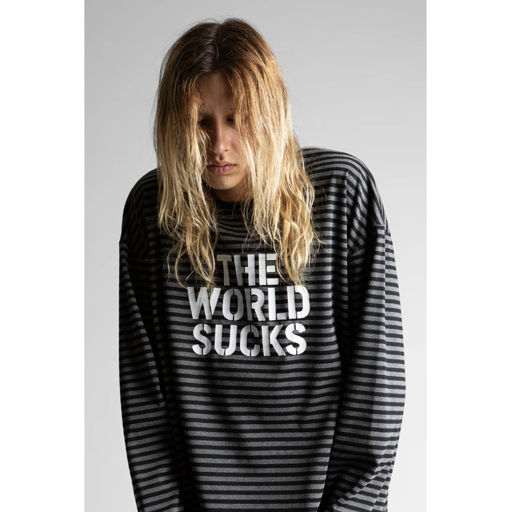 Wasted Paris T-Shirt Manches Longues World Sucks - Grey