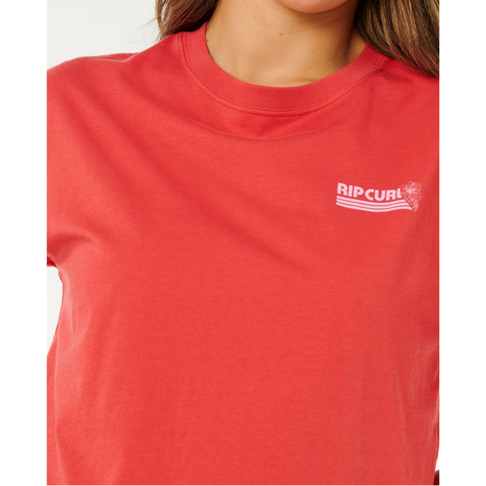 Ripcurl T-Shirt Ocean Break Relaxed - Deep Red