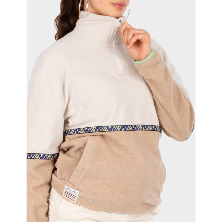 Iriedaily Holina Woman Fleece Zip Troyer - Khaki