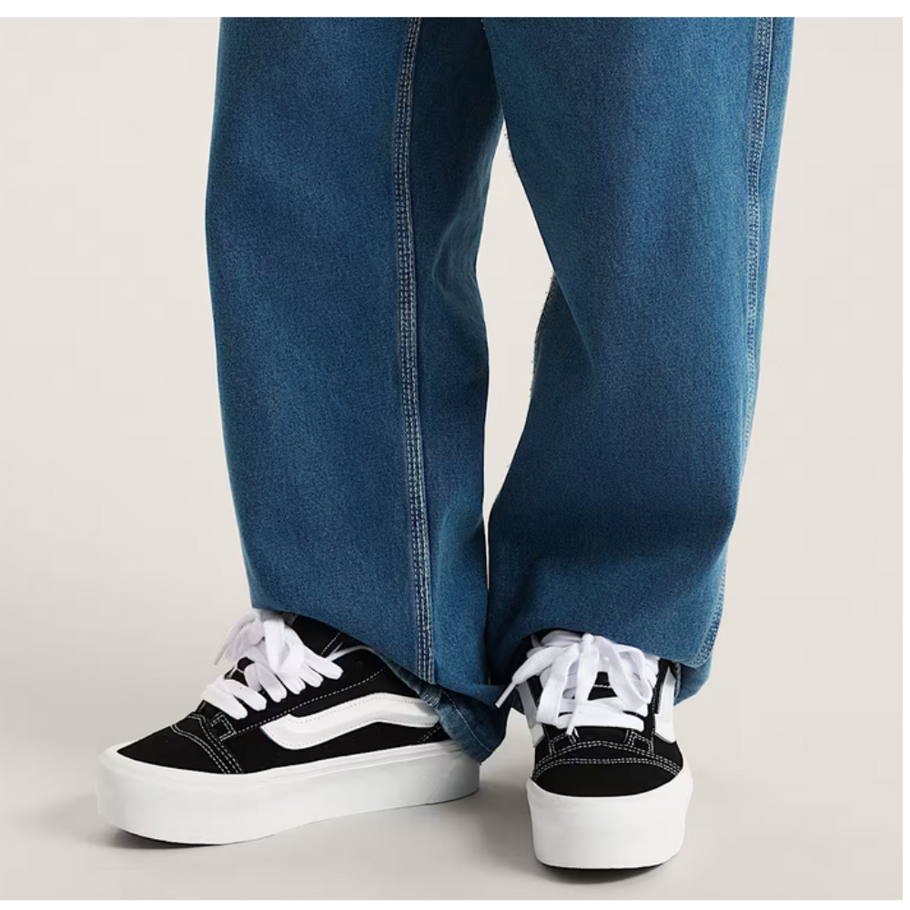 Vans Knu Stack Plateau Schuhe - Black / White