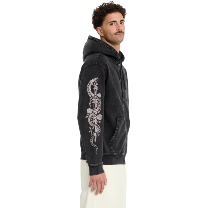Volcom Die By The Stone Zip - LIGHT ACID BLACK