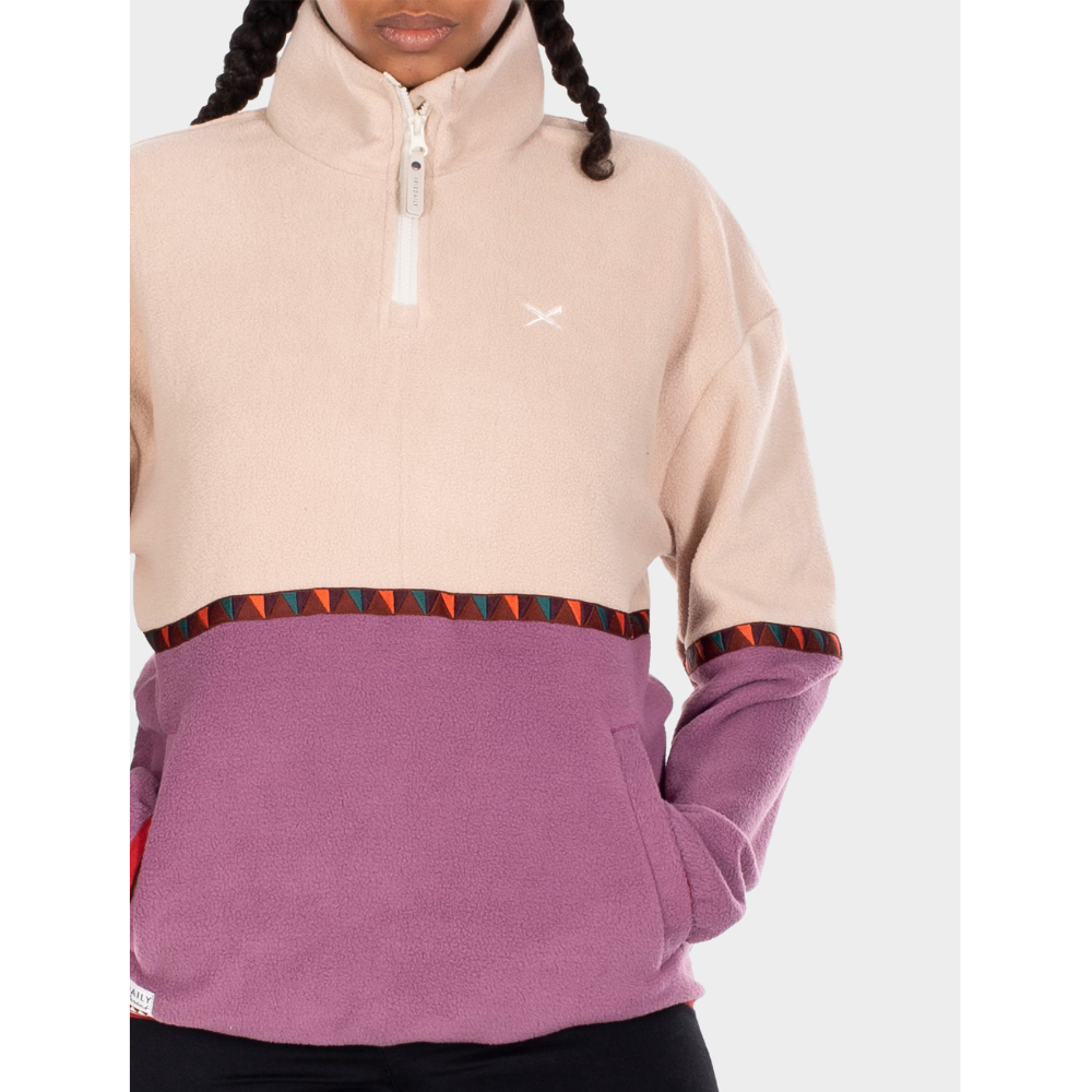 Iriedaily Holina Woman Fleece Zip Troyer - Beige
