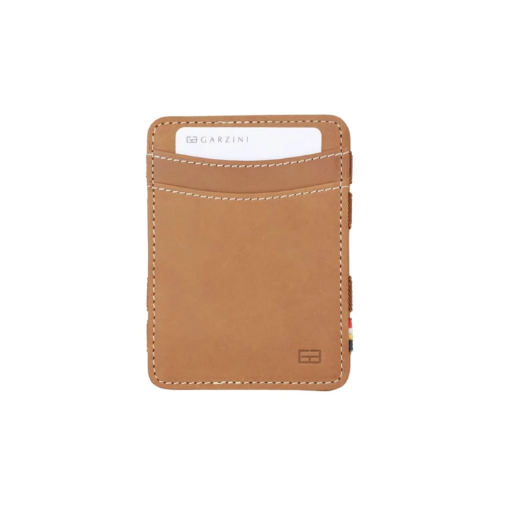 Garzini Magic Wallet - 8 Cards - Camel Brown