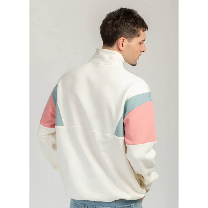 Kaotiko Crew Ivory Arthur Sweatshirt  - Ivory / Palid Blue