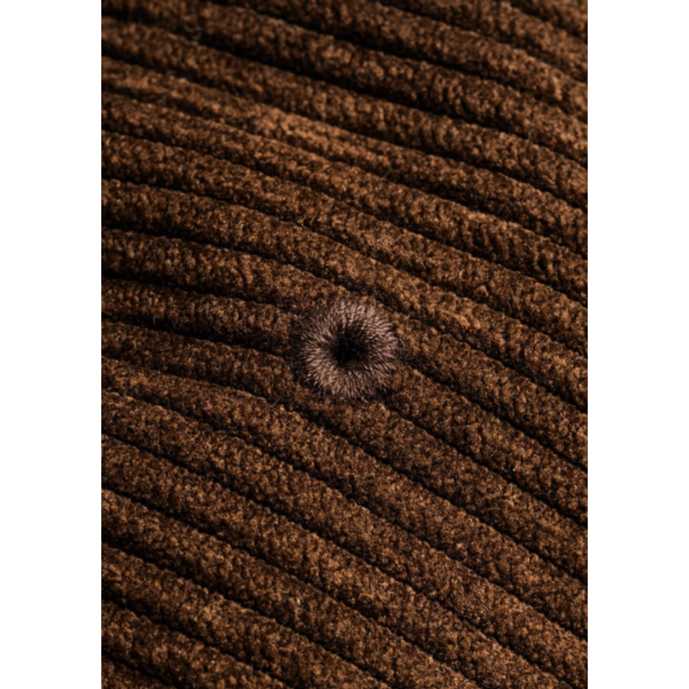 Reell Docker Cap - Dark Brown Cord Beige Fleece