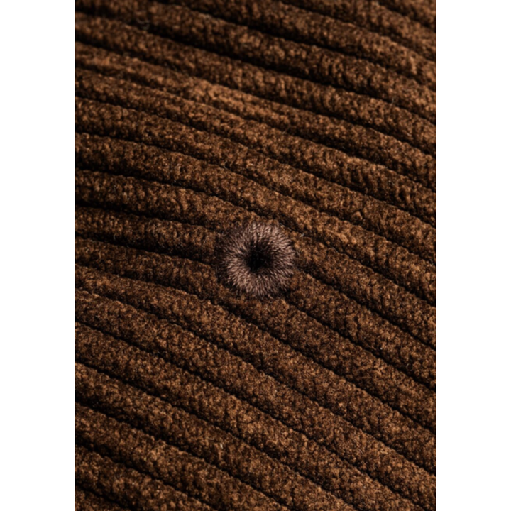 Reell Docker Cap - Dark Brown Cord Beige Fleece
