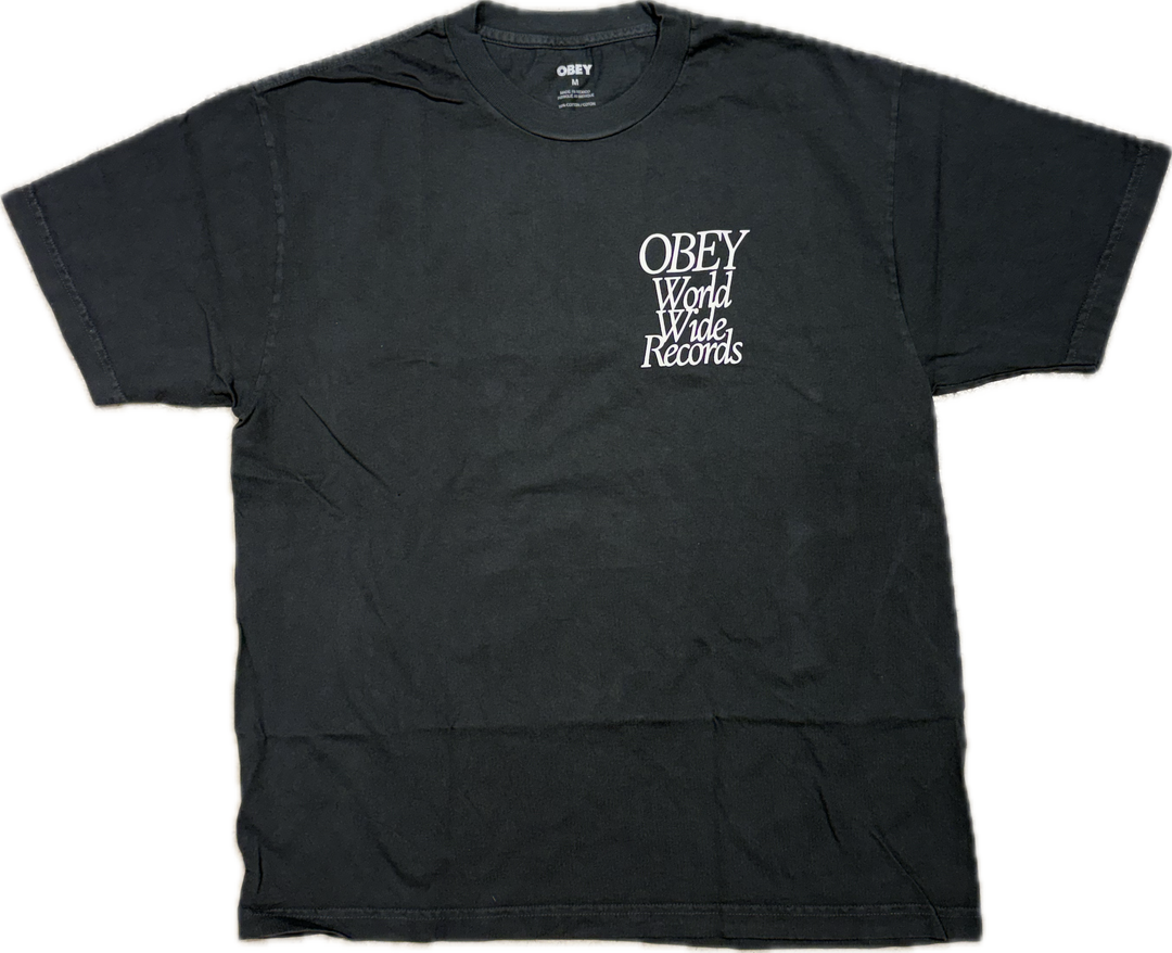 Obey Worldwide Records T-Shirt - Vintage Black