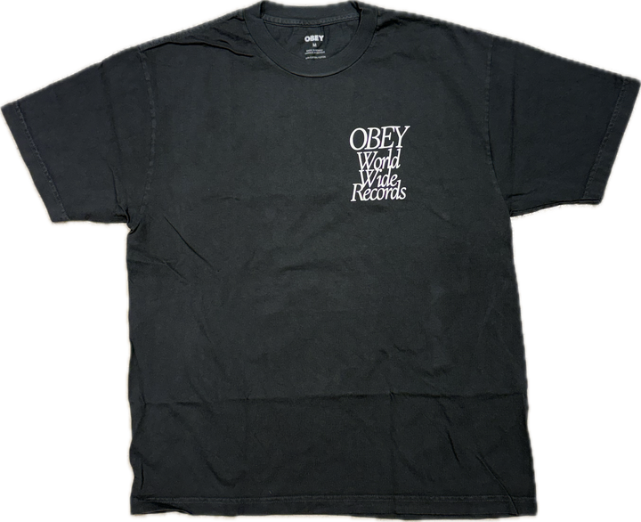 Obey Worldwide Records T-Shirt - Vintage Black