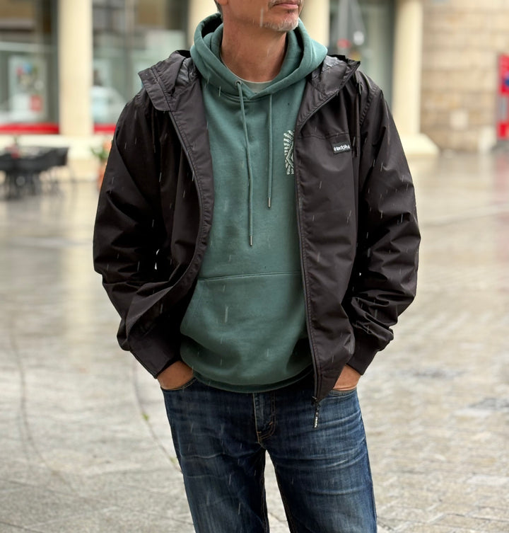 Iriedaily Auf Deck Regen Windbreaker Jacket - Black