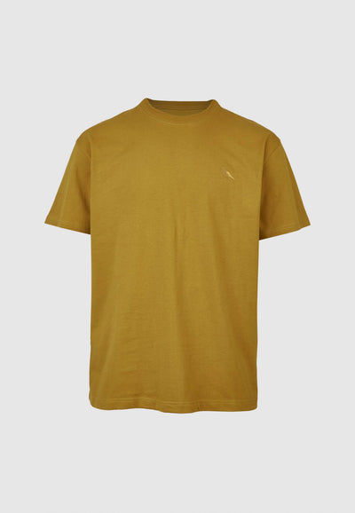 Cleptomanicx Embro Gull Mono Boxy T-Shirt - Golden Brown