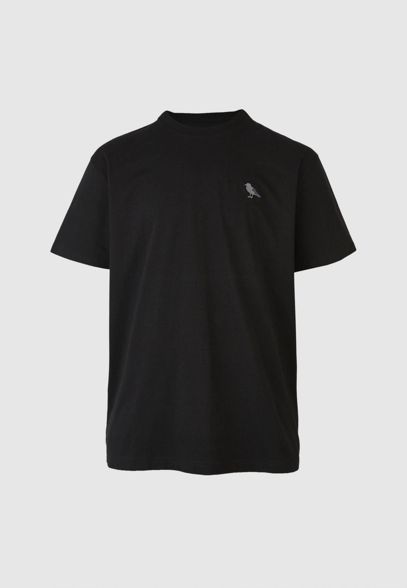 Cleptomanicx Embro Gull Mono Boxy T-Shirt - Black