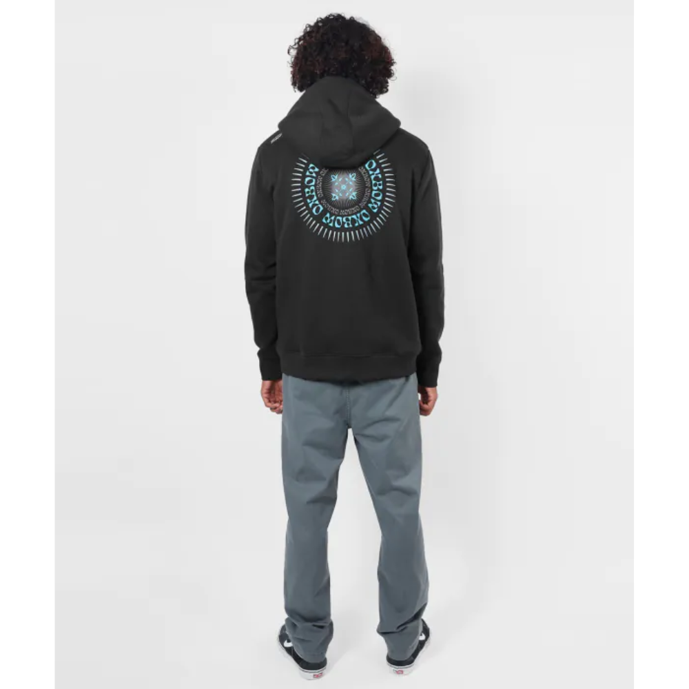 Oxbow  Zipped hoodie SPIRAL - Black
