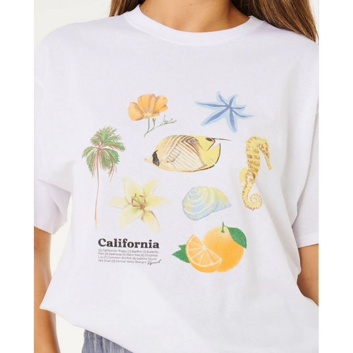 Ripcurl T-Shirt Poolside Heritage- Optical White