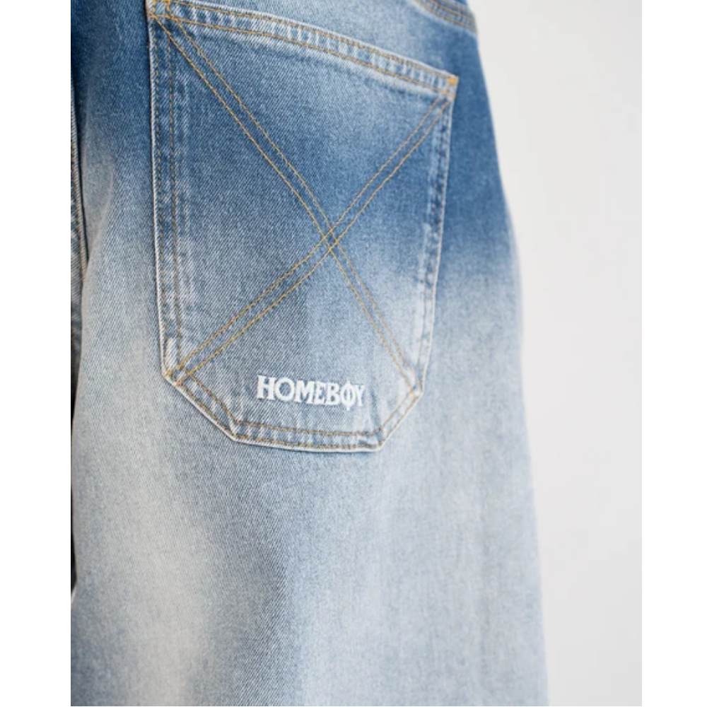 Homeboy MONSTER Fading Baggy Jeans Denim - Vintage Blue