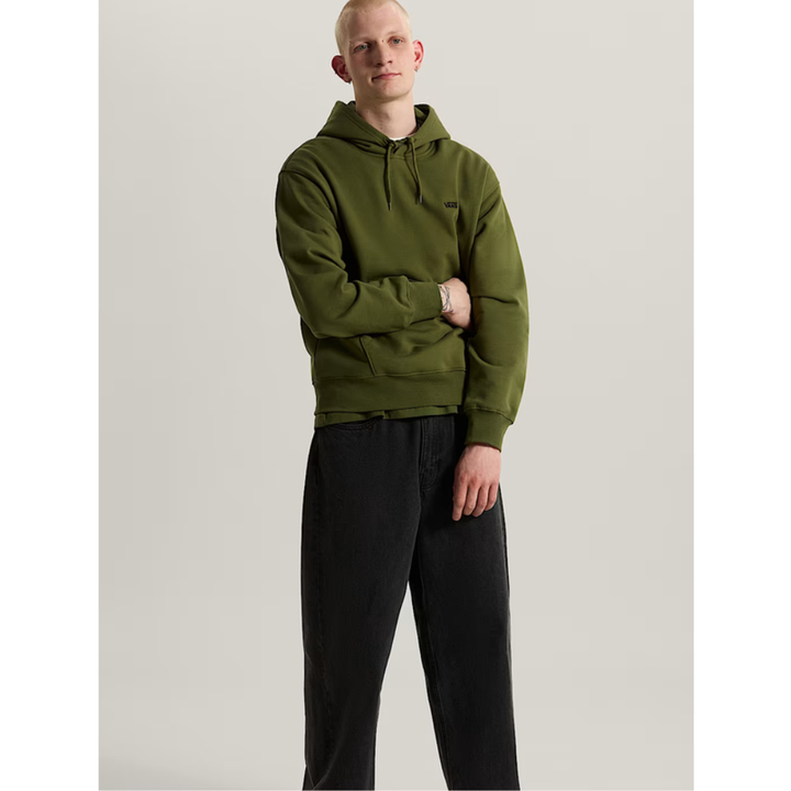 Vans Left Chest 2 Logo Hoodie Grey - Kelly Green Grün