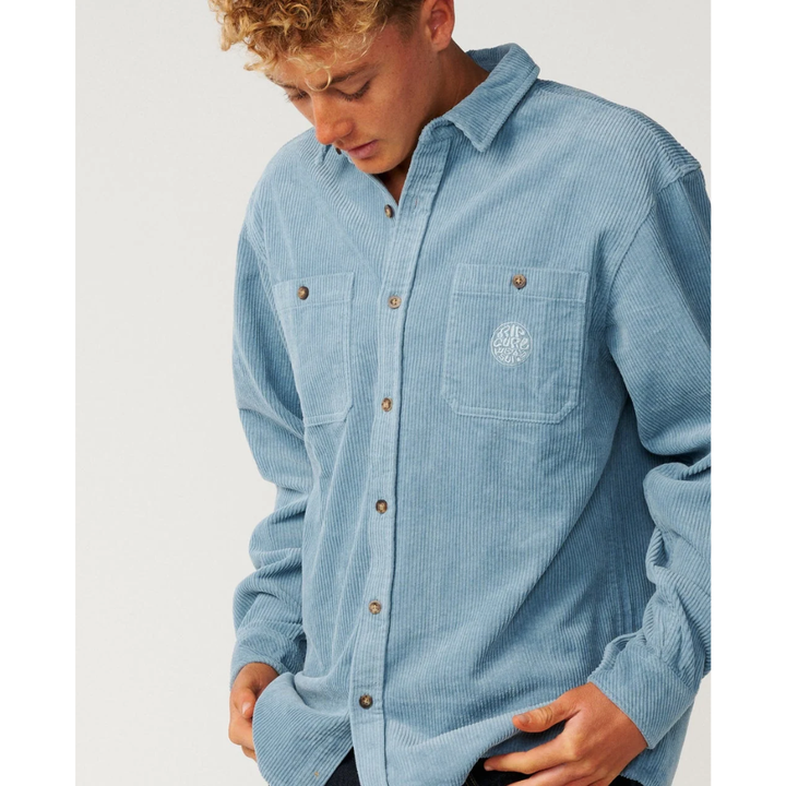 RipCurl Hemd Premium Surf Cord Langarm -  Citadel Blue