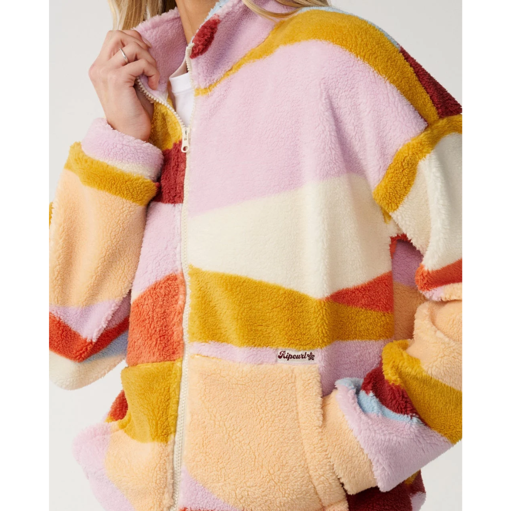 Ripcurl Retro Swell Standard Fleecejacke mit Reißverschluss - Multi