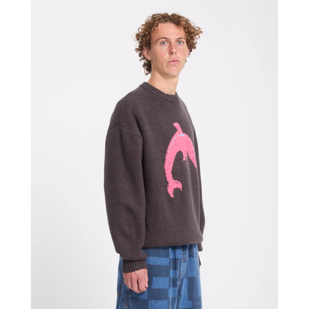 Volcom Ozzy Dolphin Pullover Strick - Raisn Braun RSN