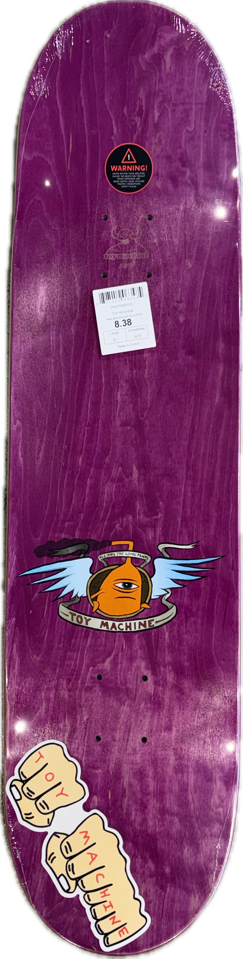 Toy-Machine Monster Skateboard Deck 8,375" - Orange
