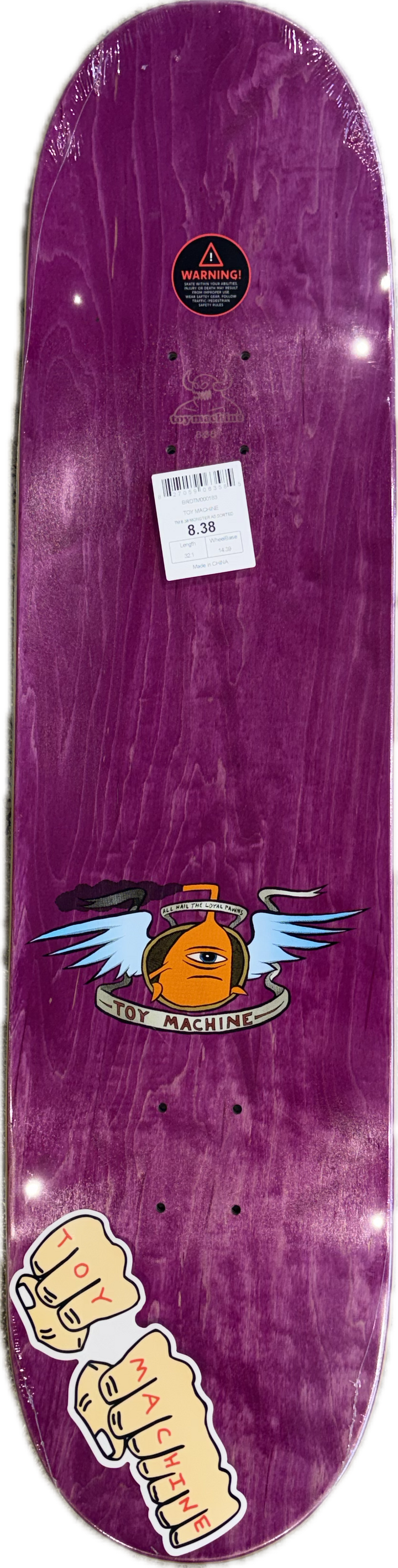 Toy-Machine Monster Skateboard Deck 8,375" - Orange