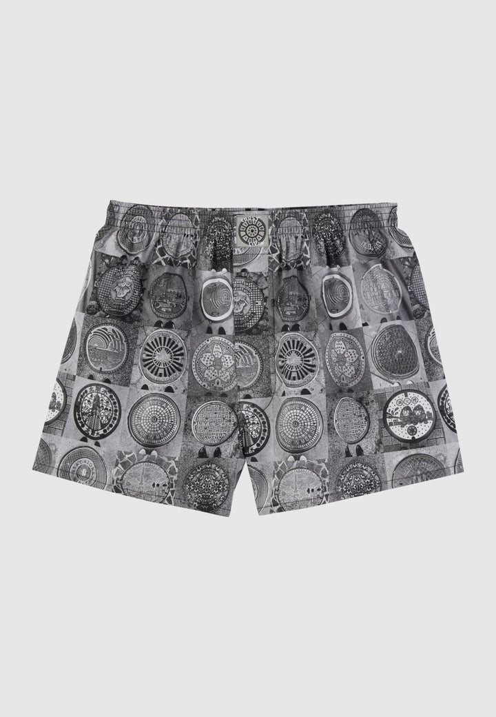 Lousy Livin CLEPTOMANICX Boxershort - Sigilo x White Grey