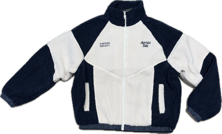 Kaotiko Apres Ski Fleece Jacke - Ivory Blue