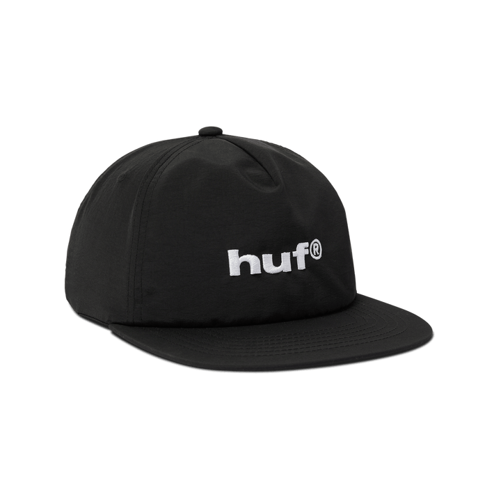Huf 89 Nylon Snapback Hat Cap - Black