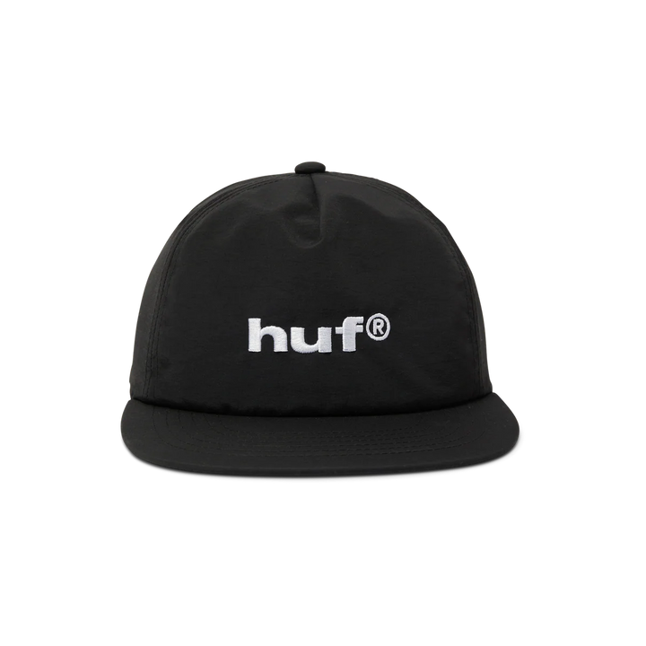Huf 89 Nylon Snapback Hat Cap - Black