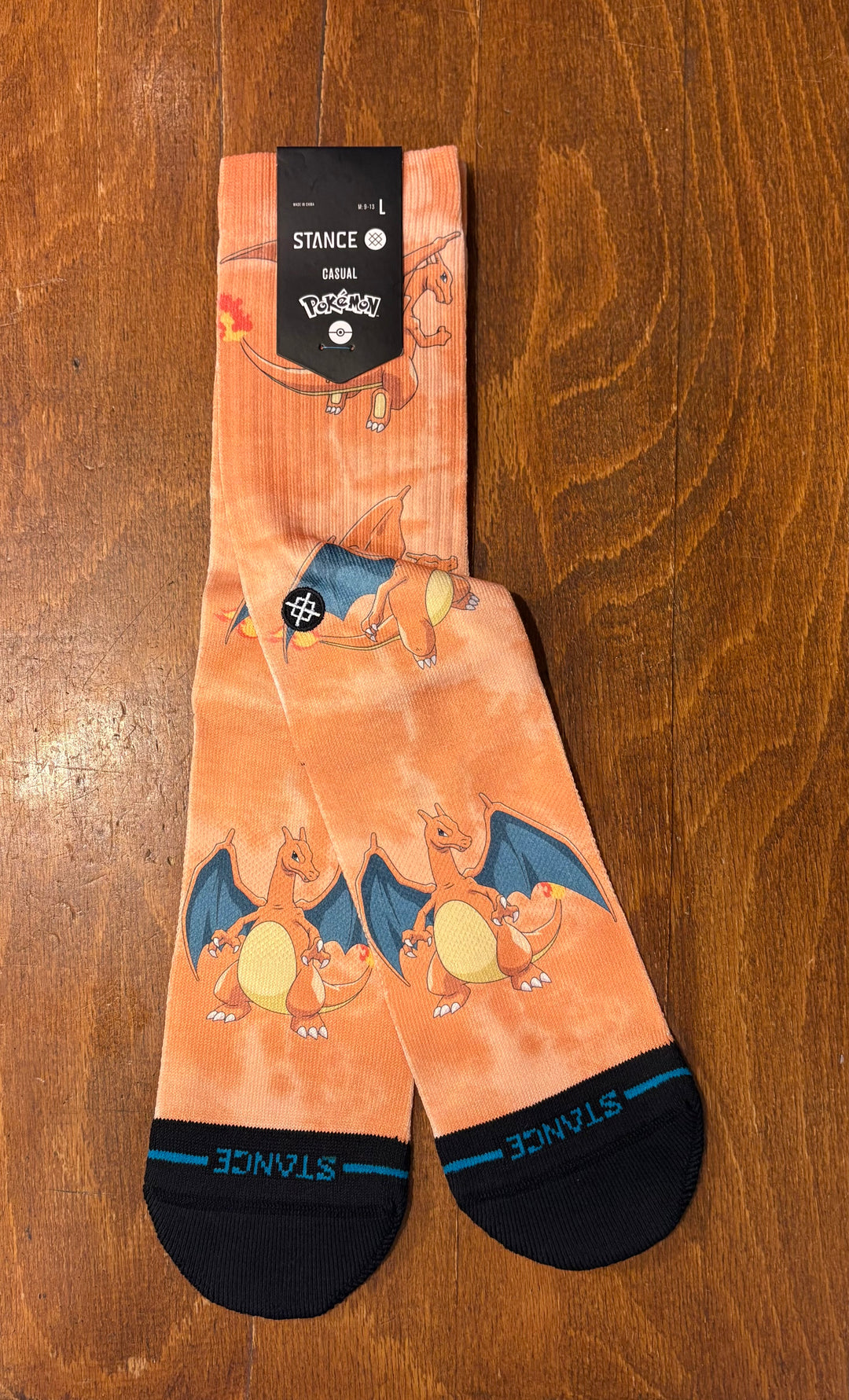Stance Charizard AOP Pokémon Crew Socks Stance - Orange