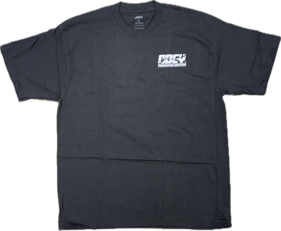 Obey Propaganda Service T-Shirt - Vintage Black