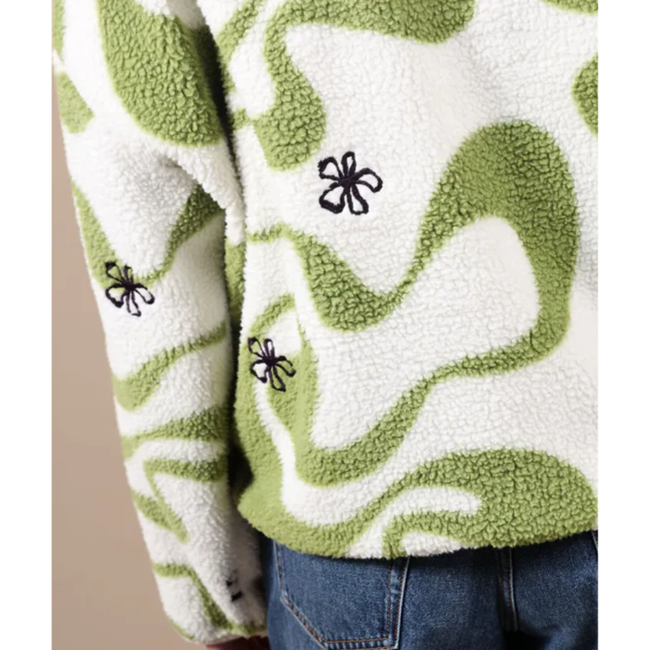 Oxbow Polar fleece WARPY - Green Juice