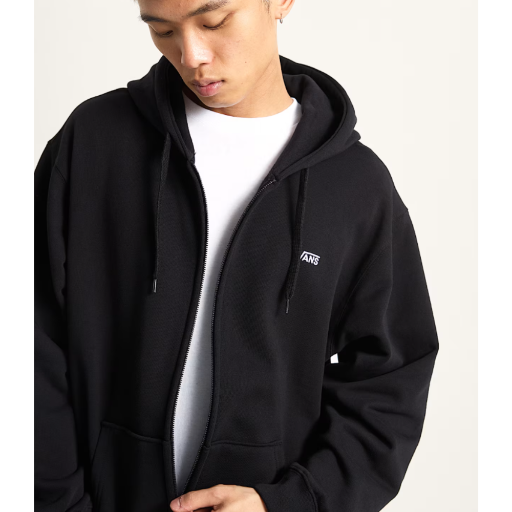 Vans Left Chest 2 Oversized Zip Hoodie - Black