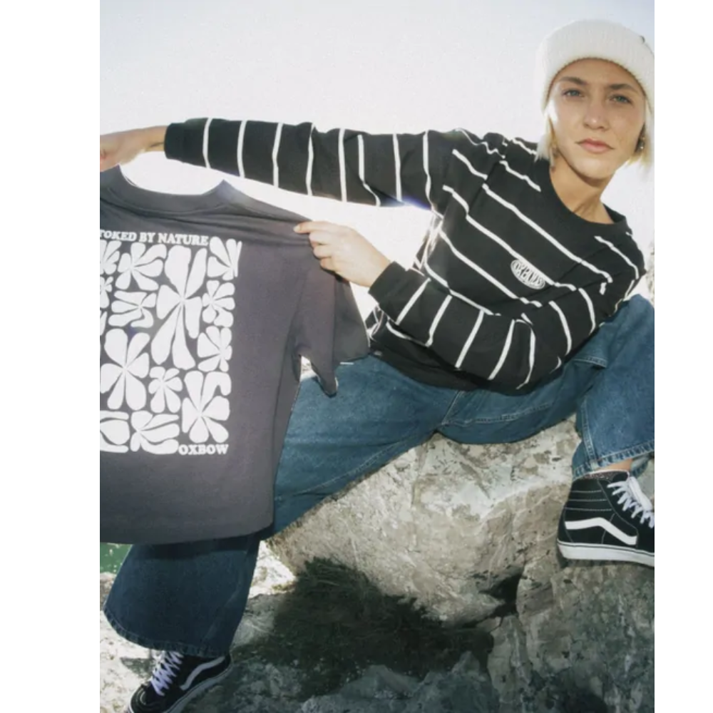 Oxbow Retroflo T-Shirt - Grey Caviar