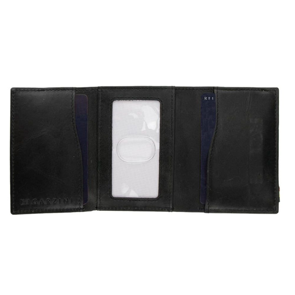 Garzini / Hunterson Metal Wallet Trifold - 12 Cards - gebürstet Black