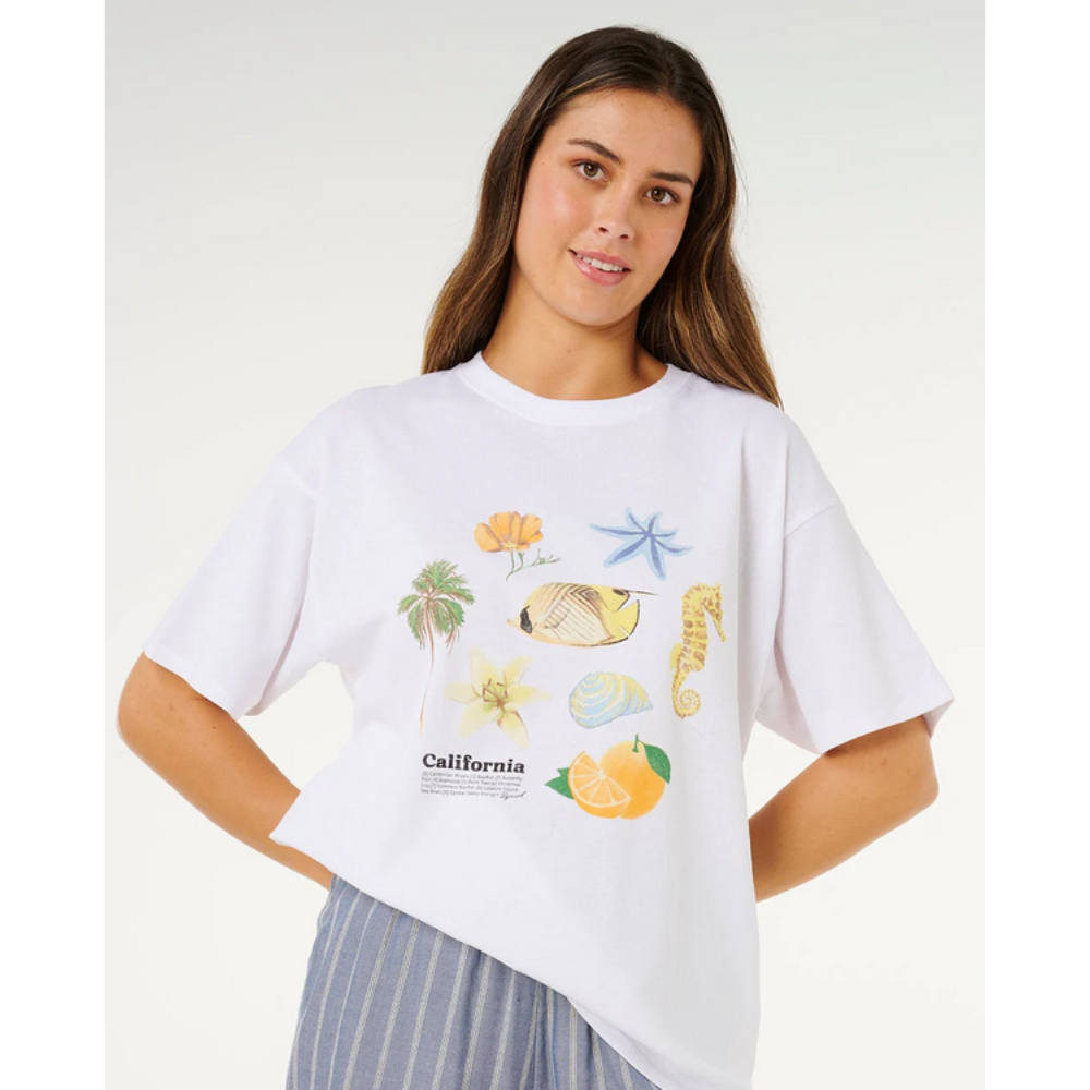 Ripcurl T-Shirt Poolside Heritage- Optical White