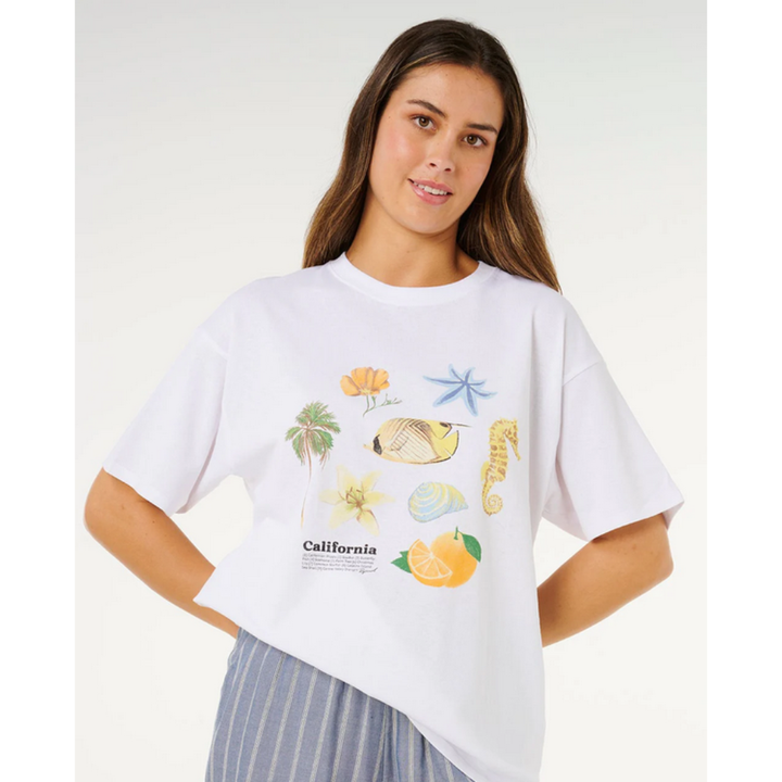 Ripcurl T-Shirt Poolside Heritage- Optical White