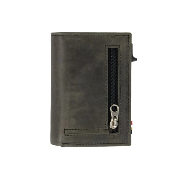 Garzini / Hunterson Metal Wallet Slim Trifold - 10 Cards - gebürstet Black