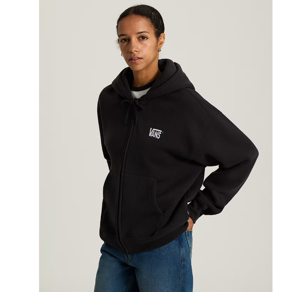 Vans Strech Logo Zip Hoodie - Black