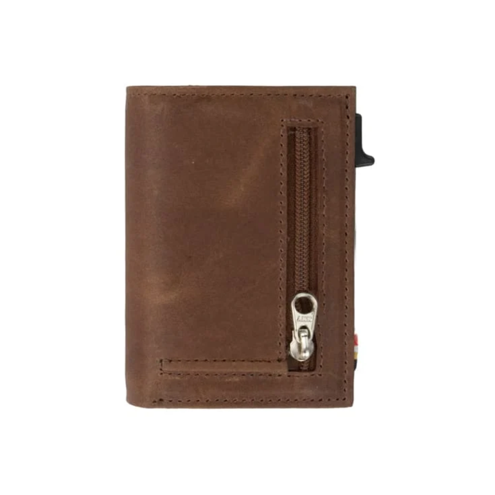 Garzini / Hunterson Metal Wallet Slim Trifold - 10 Cards - gebürstet Brown