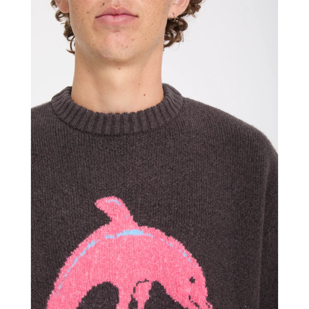Volcom Ozzy Dolphin Pullover Strick - Raisn Braun RSN