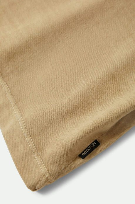 Brixton Kurzarm-Poloshirt im Vintage-Waschungsdesign - Verwaschenes Khaki