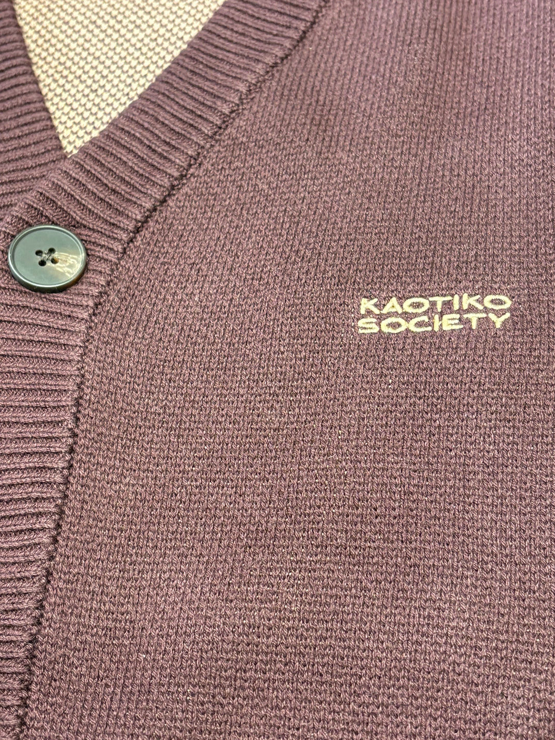 Kaotiko Cardigan Stick Jacke Snake - Braun