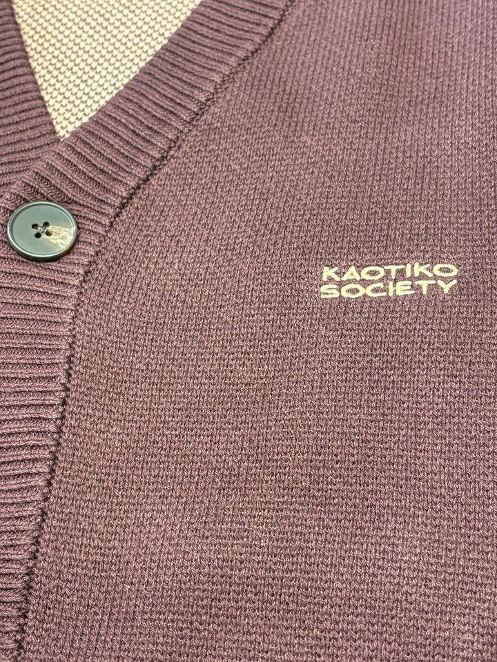 Kaotiko Cardigan Stick Jacke Snake - Braun