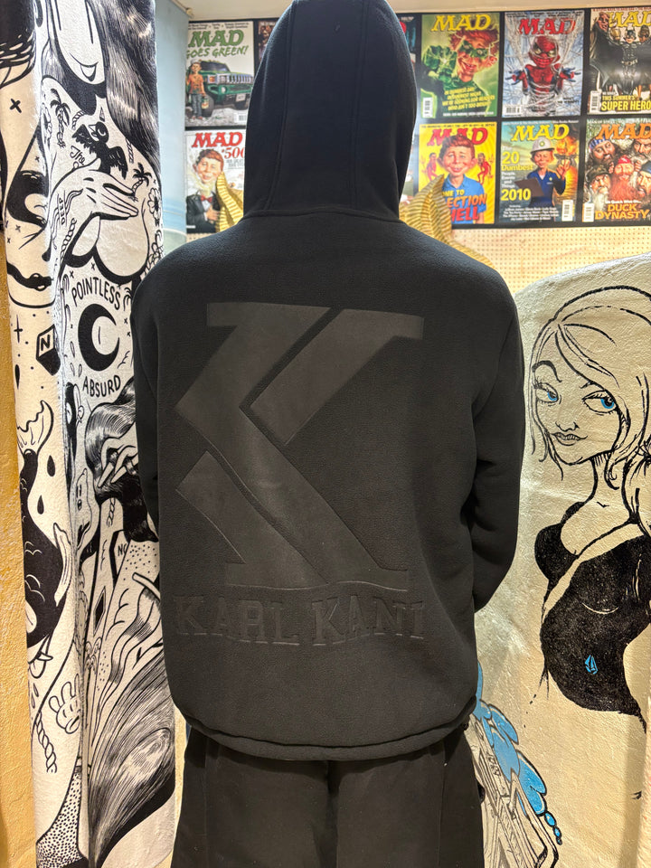 Karl Kani Teddy Fleece Zip Hoodie - black