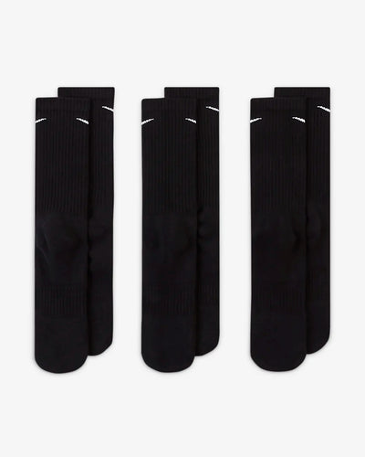 Nike 7664 Everyday Cushioned Crew Socks (3Pair) - 010 Black