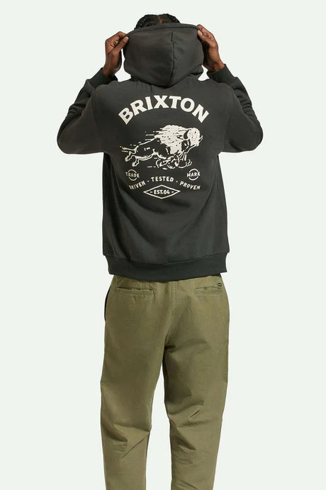 Brixton Charging Buffalo Hoodie - Black
