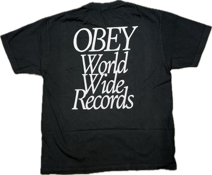 Obey Worldwide Records T-Shirt - Vintage Black