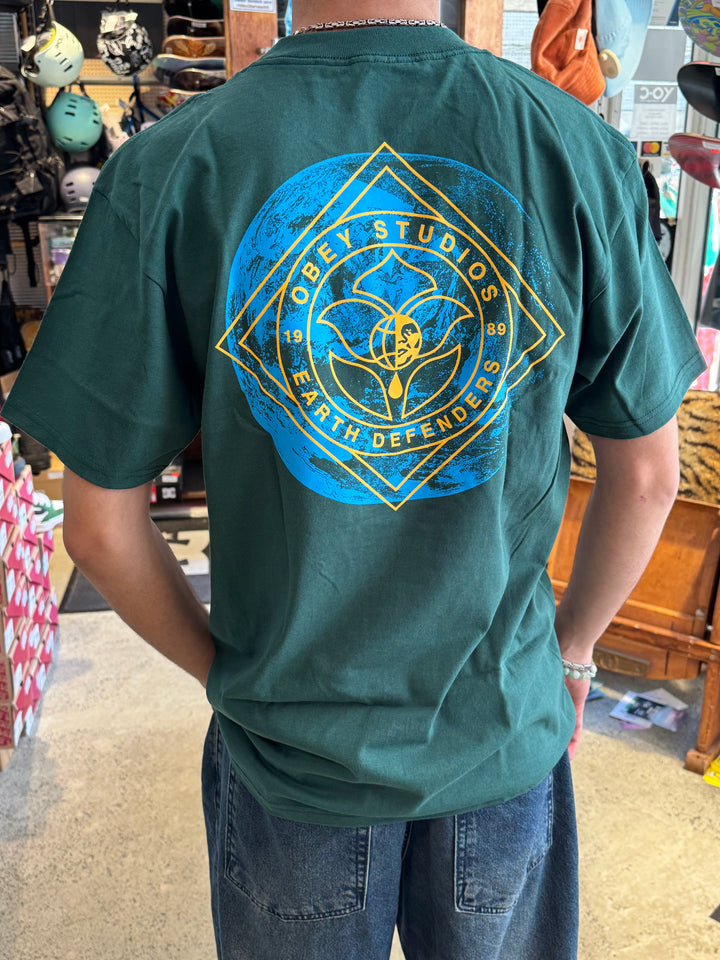 Obey Earth Defenders S/S Tee - Rain Forest