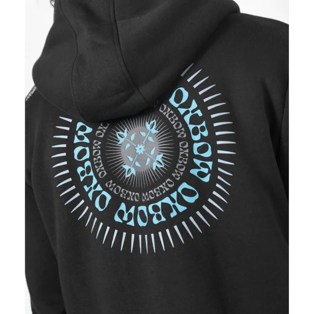 Oxbow  Zipped hoodie SPIRAL - Black
